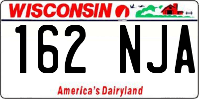 WI license plate 162NJA
