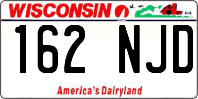 WI license plate 162NJD