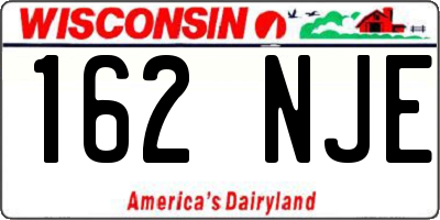 WI license plate 162NJE