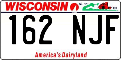 WI license plate 162NJF