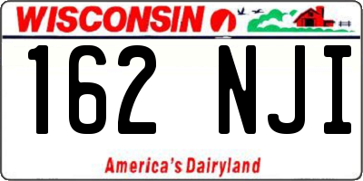 WI license plate 162NJI