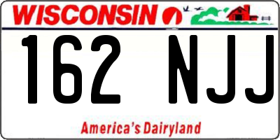 WI license plate 162NJJ