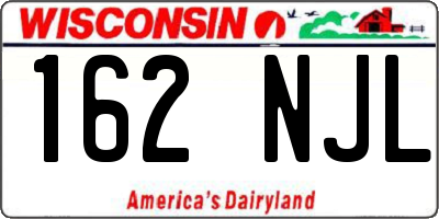 WI license plate 162NJL
