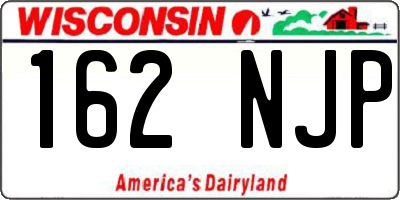 WI license plate 162NJP