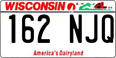 WI license plate 162NJQ