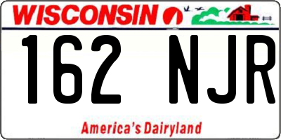 WI license plate 162NJR