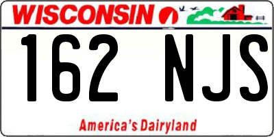 WI license plate 162NJS
