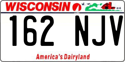 WI license plate 162NJV