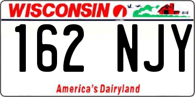 WI license plate 162NJY