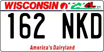 WI license plate 162NKD