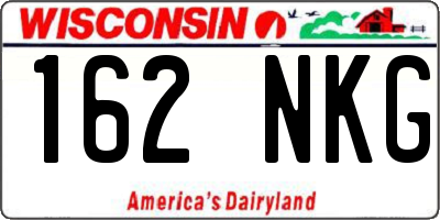 WI license plate 162NKG