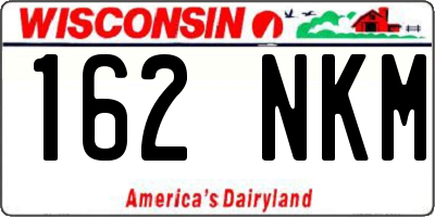 WI license plate 162NKM