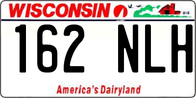 WI license plate 162NLH