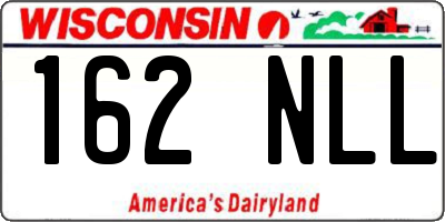 WI license plate 162NLL