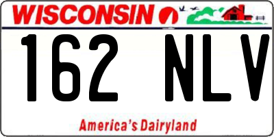 WI license plate 162NLV