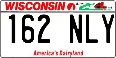 WI license plate 162NLY