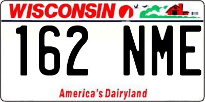 WI license plate 162NME