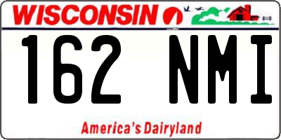 WI license plate 162NMI
