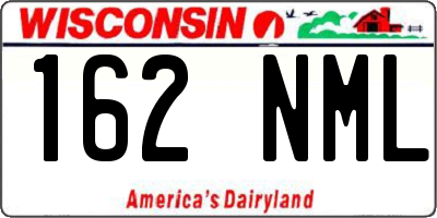 WI license plate 162NML