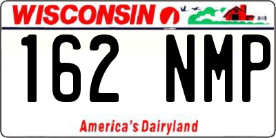 WI license plate 162NMP