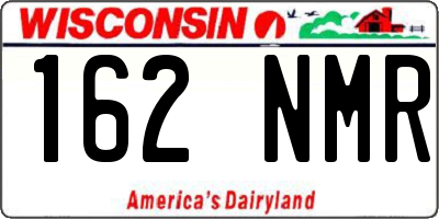 WI license plate 162NMR