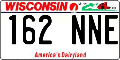 WI license plate 162NNE