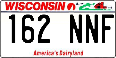WI license plate 162NNF
