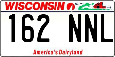 WI license plate 162NNL