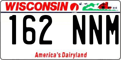 WI license plate 162NNM