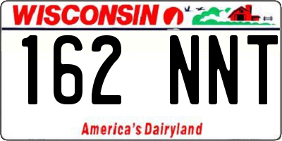 WI license plate 162NNT