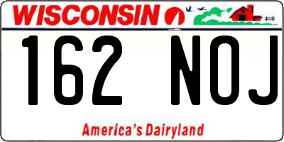 WI license plate 162NOJ