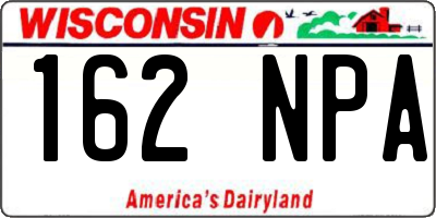 WI license plate 162NPA
