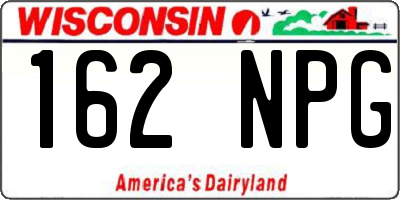 WI license plate 162NPG