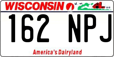 WI license plate 162NPJ