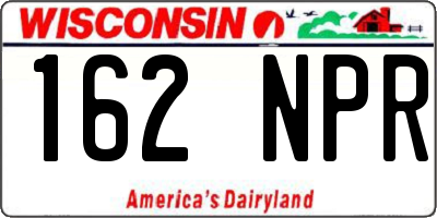 WI license plate 162NPR