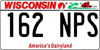 WI license plate 162NPS