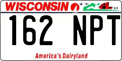 WI license plate 162NPT