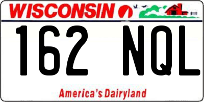WI license plate 162NQL