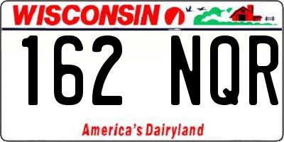 WI license plate 162NQR