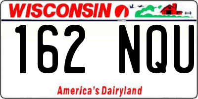 WI license plate 162NQU