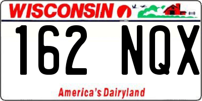 WI license plate 162NQX