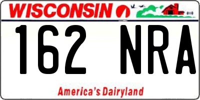 WI license plate 162NRA