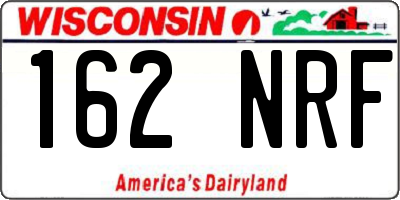 WI license plate 162NRF