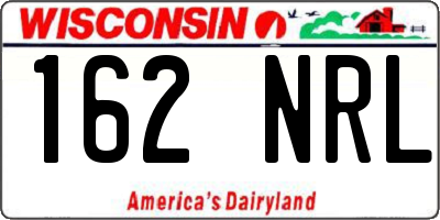 WI license plate 162NRL