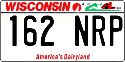 WI license plate 162NRP