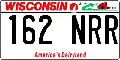 WI license plate 162NRR