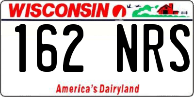 WI license plate 162NRS