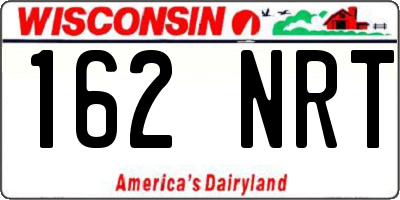WI license plate 162NRT