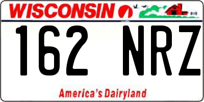WI license plate 162NRZ