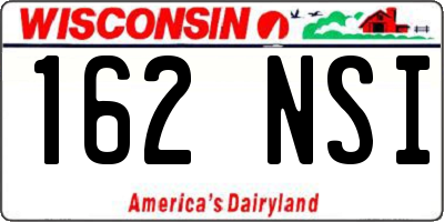 WI license plate 162NSI